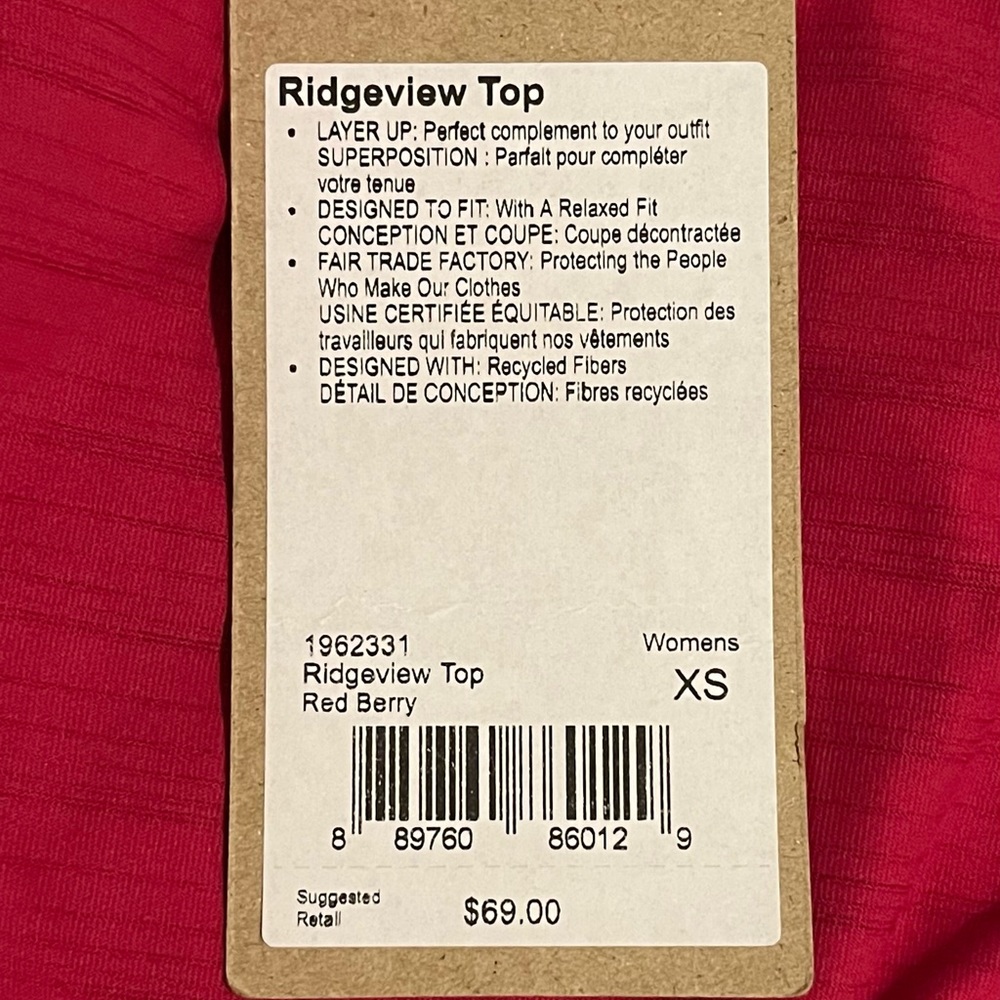 Prana Ridgeview Sustainable Top Red Berry Sweater Women View 3